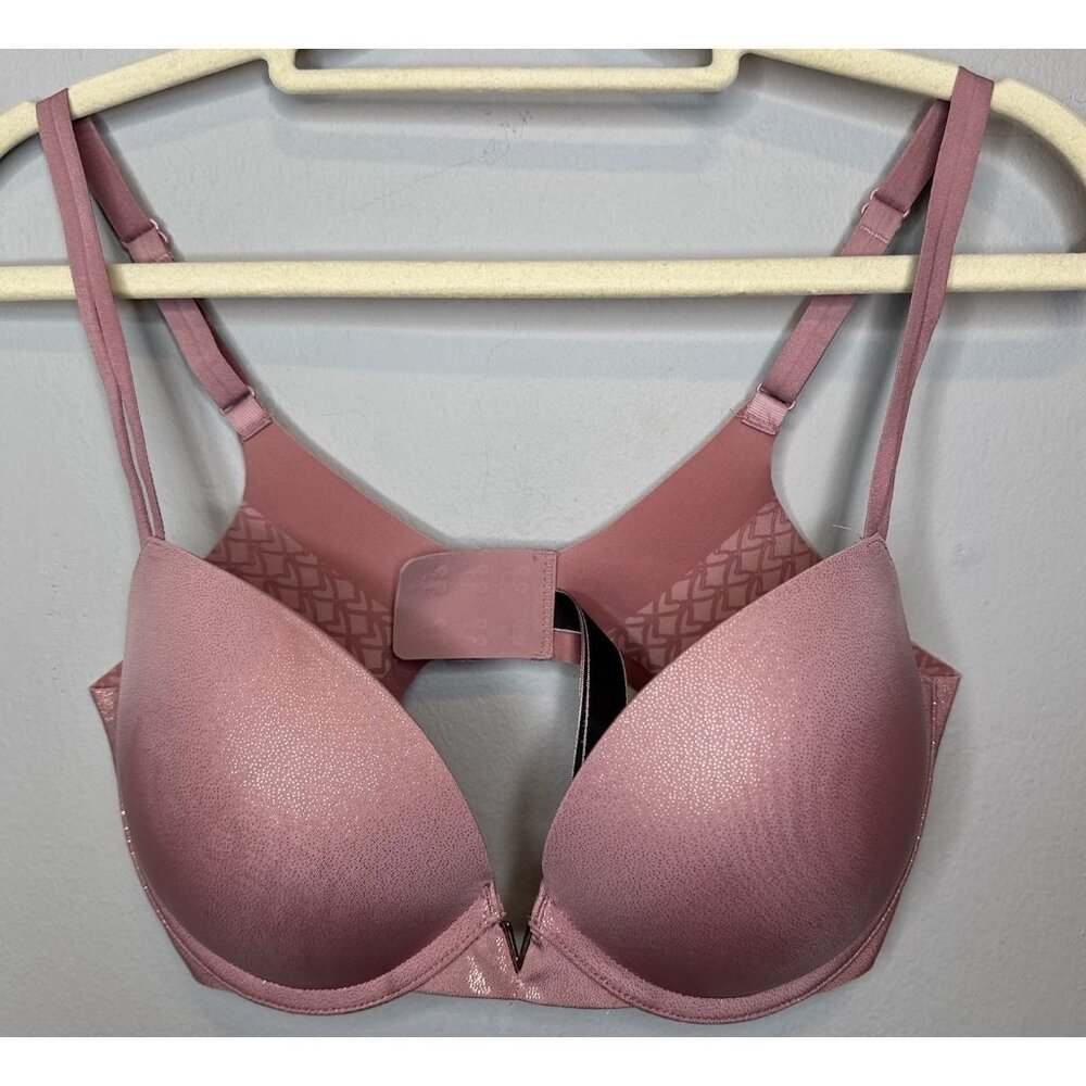 Victorias Secret Push Up Bra 34D Pink Glitter
